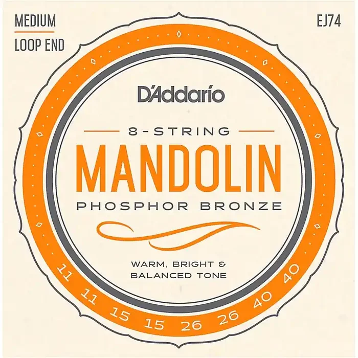 D‘Addario EJ74 Phosphor Bronze Medium Mandolin Strings (11-40) Guitar Center