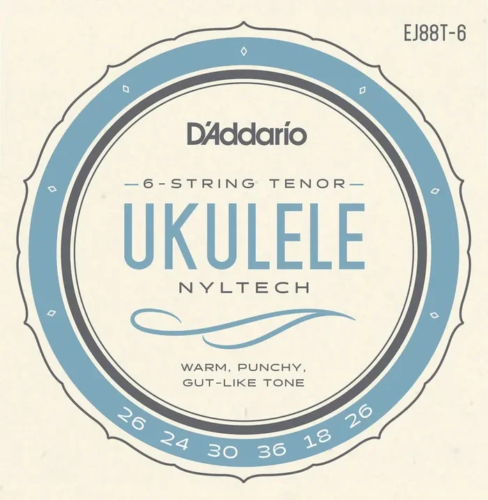 D‘Addario EJ88T-6 Nyltech Ukulele Strings, 6-String Tenor