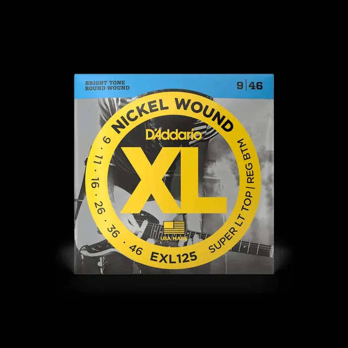 D‘Addario Electric Guitar Nickel Wound, Super Light Top / Regular Bottom Set, EXL125