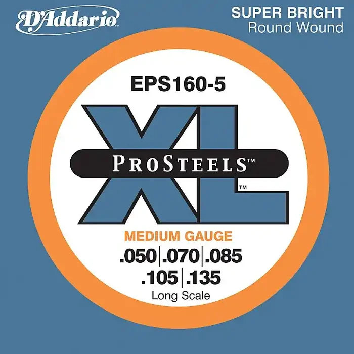 D‘Addario EPS160-5 Pro Steels Medium Gauge Long Scale 5-String Bass Strings Guitar Center