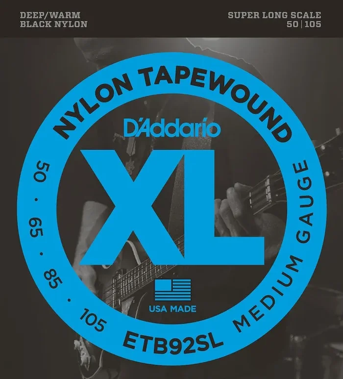 D‘Addario ETB92SL Tapewound Bass Guitar Strings, Medium, 50-105, Super Long Scale