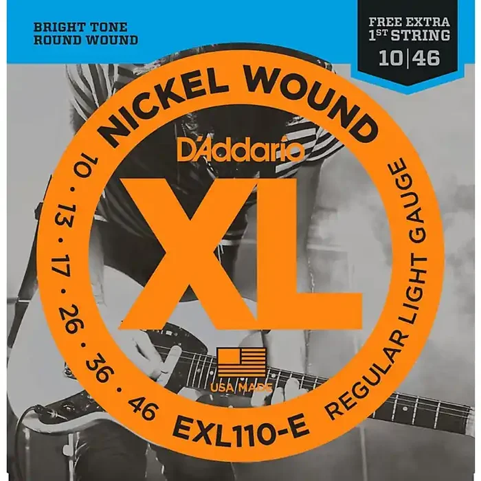 D‘Addario EXL110-E Bonus Pack Light Electric Guitar Strings With Bonus High E String (10-46) Guitar Center