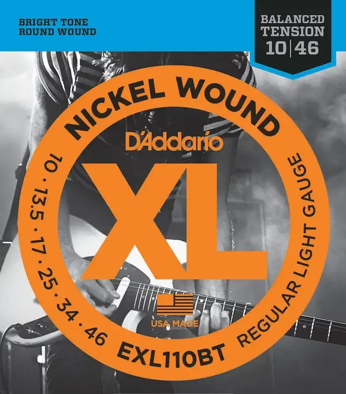 D‘Addario EXL110BT Nickel Wound Electric Guitar Strings, Balanced Tension Regular Light, 10-46
