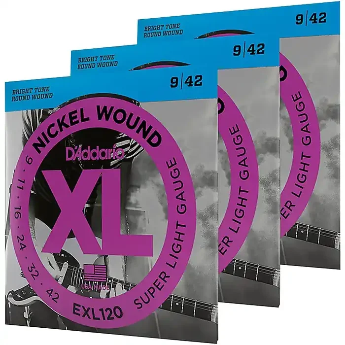D‘Addario EXL120 Nickel Super Light Electric Guitar Strings 3-Pack Guitar Center
