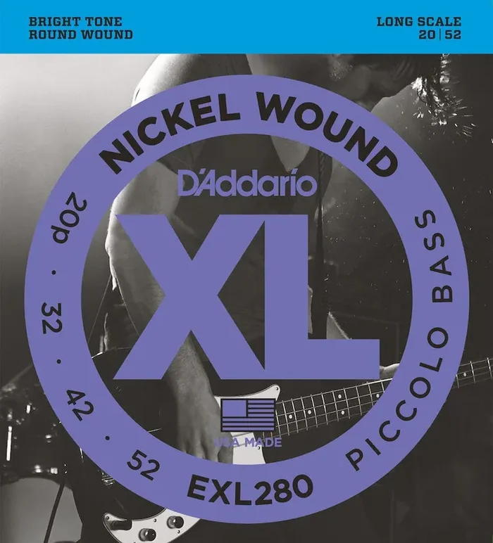 D‘Addario EXL280 Nickel Wound Piccolo Bass Strings, 20-52, Long Scale