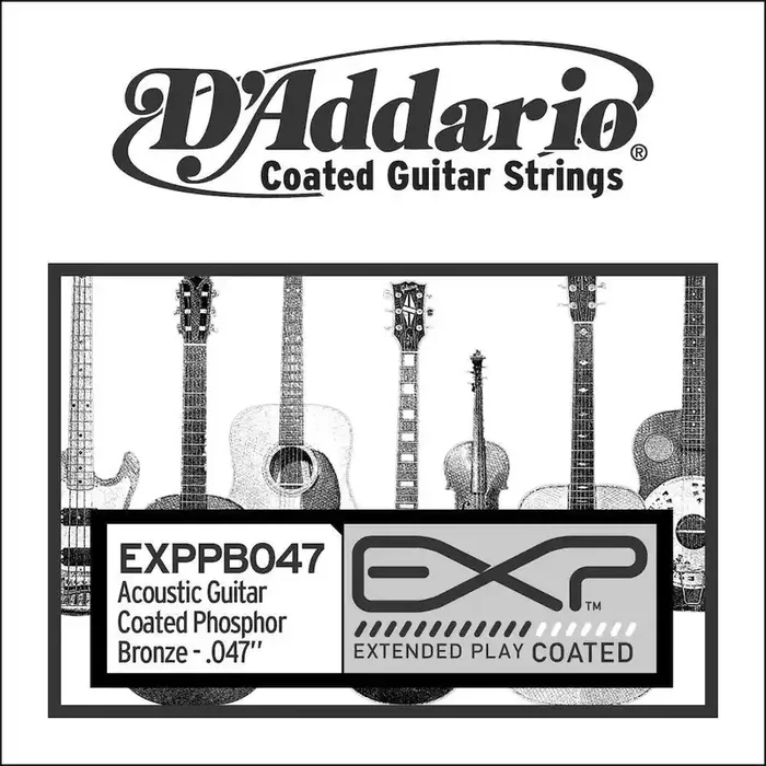 D‘Addario EXPPB047 EXP Coated Phosphor Bronze Single String.047