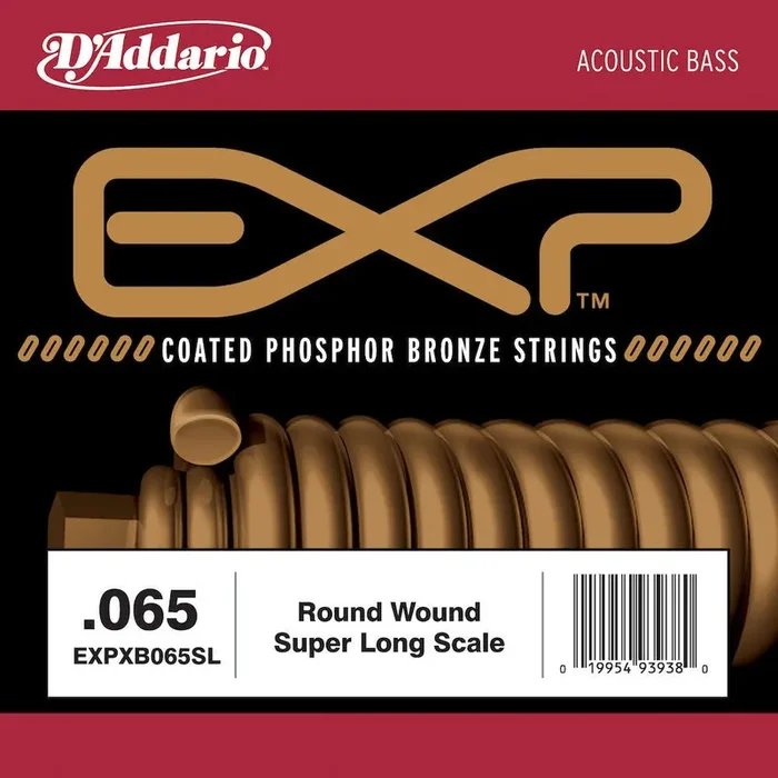D‘Addario EXPXB065SL EXP Coated Nickel Round Wound Bass Guitar Single String, .065