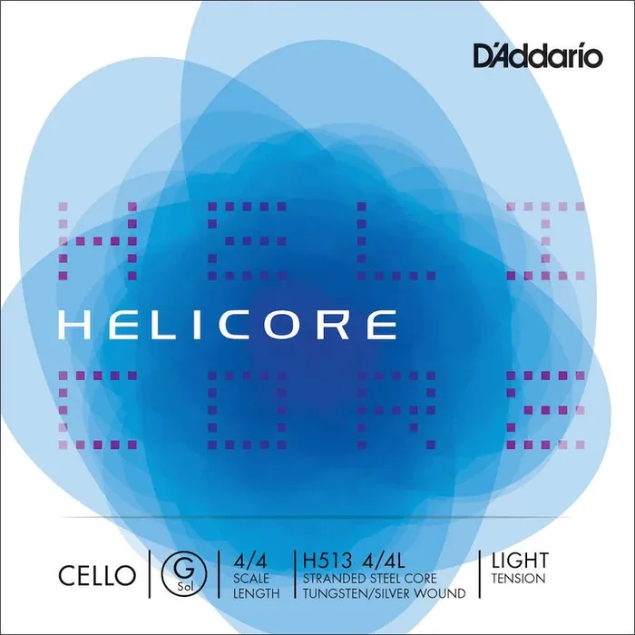 D‘Addario Helicore Cello Single G String, 4/4 Scale, Light Tension