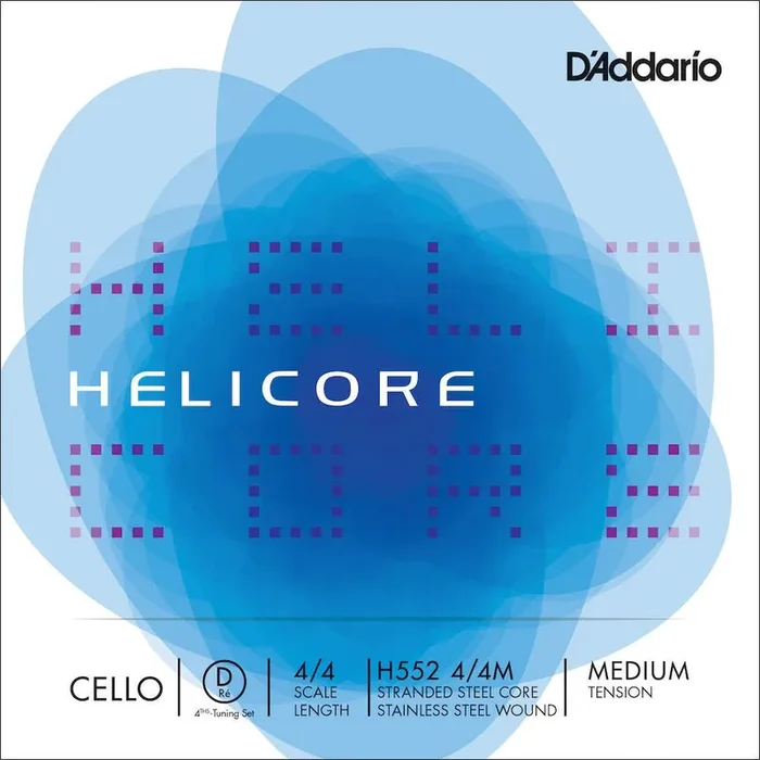 D‘Addario Helicore Fourths-Tuning Cello D-String, 4/4 Scale, Medium Tension