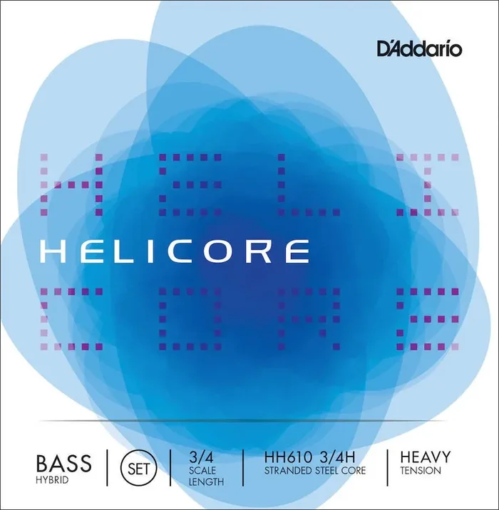 D‘Addario Helicore Hybrid Bass String Set, 3/4 Scale, Heavy Tension