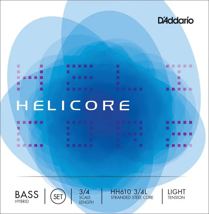 D‘Addario Helicore Hybrid Bass String Set, 3/4 Scale, Light Tension