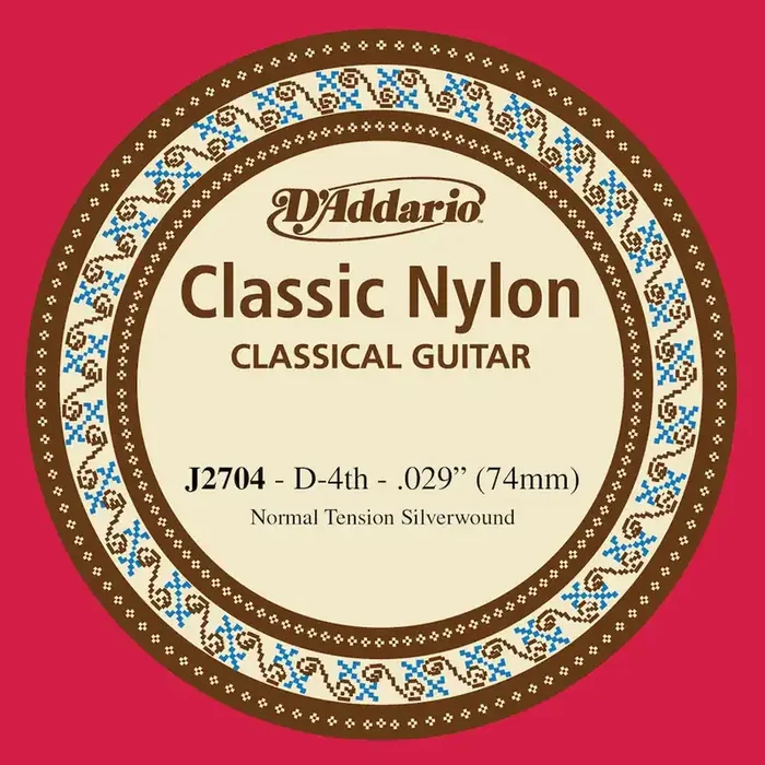 D‘Addario J2704 Student Nylon Classical Guitar Single String, Normal Tension, Fourth String