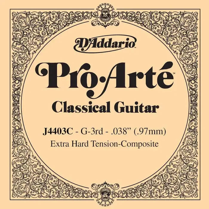 D‘Addario J4403C Pro-Arte Composite Classical Guitar Single String, Extra-Hard Tension, Third String