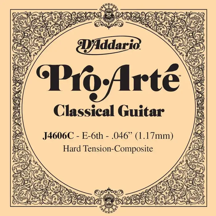 D‘Addario J4606C Pro-Arte Nylon Classical Guitar Single String, Hard Tension, Sixth String