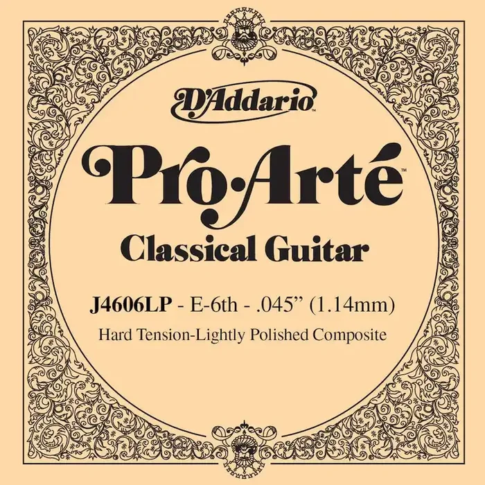 D‘Addario J4606LP Pro-Arte Composite Classical Guitar Single String, Hard Tension, Sixth String