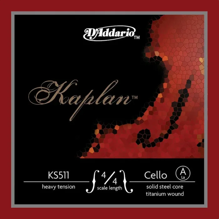 D‘Addario Kaplan Cello Single A String, 4/4 Scale, Medium Tension