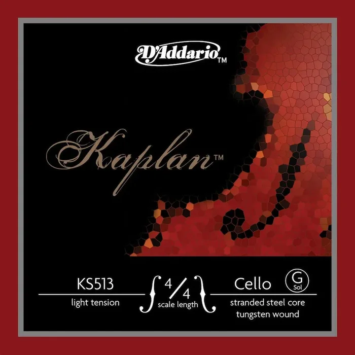 D‘Addario Kaplan Cello Single G String, 4/4 Scale, Light Tension