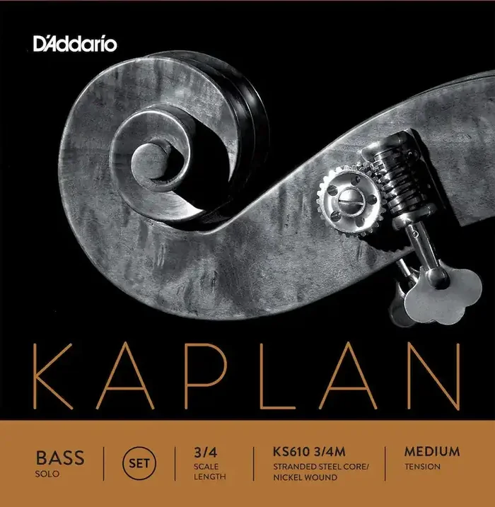 D‘Addario Kaplan Solo Double Bass String Set, 3/4 Scale, Medium Tension