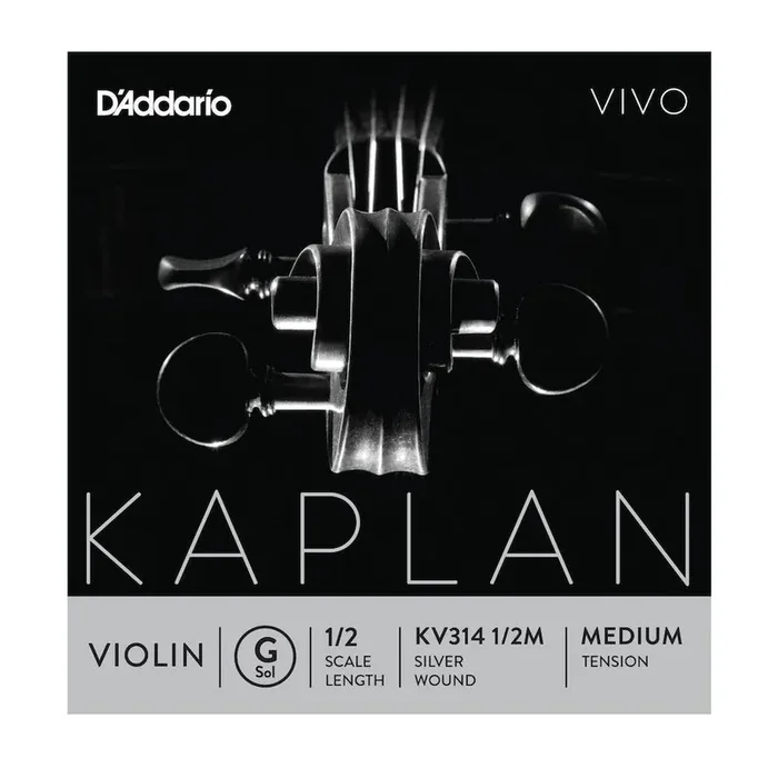 D‘Addario Kaplan Vivo Violin G String, 1/2 Scale, Medium Tension