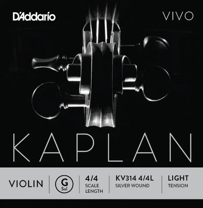 D‘Addario Kaplan Vivo Violin G String, 4/4 Scale, Light Tension