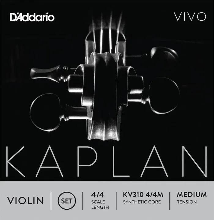 D‘Addario Kaplan Vivo Violin String Set, 4/4 Scale, Medium Tension
