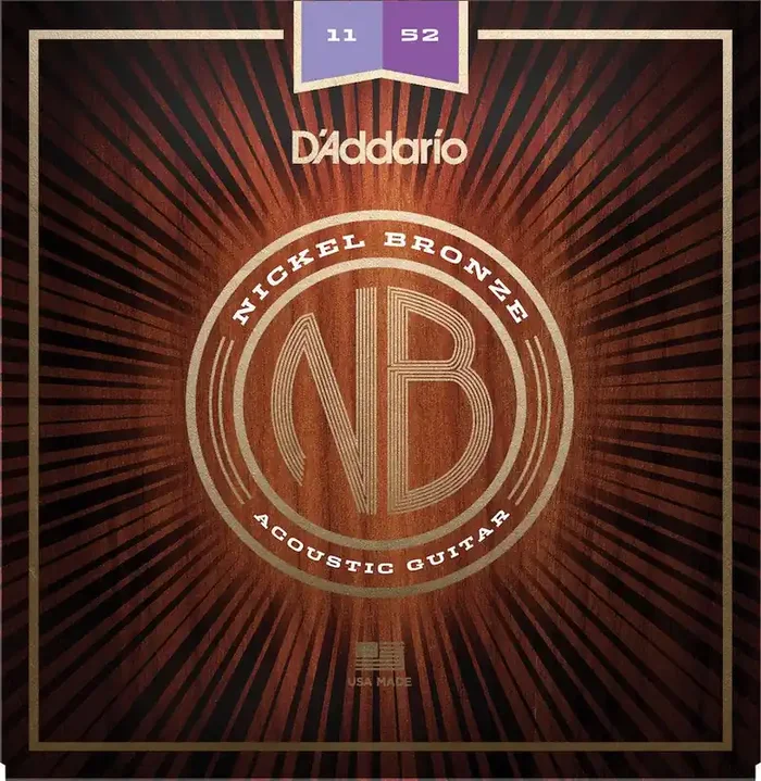 D‘Addario NB1152 Nickel Bronze Acoustic Guitar Strings, Custom Light, 11-52