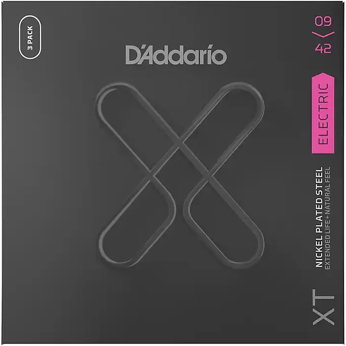 D‘Addario Nickel-Plated Steel Electric Guitar XT 09-42, Super Light 3-Pack Guitar Center