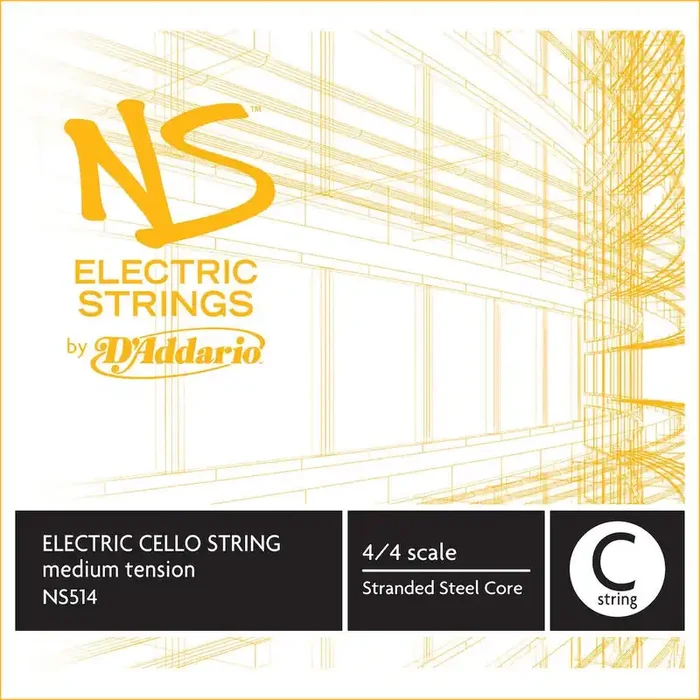 D‘Addario NS Electric Cello Single C String, 4/4 Scale, Medium Tension