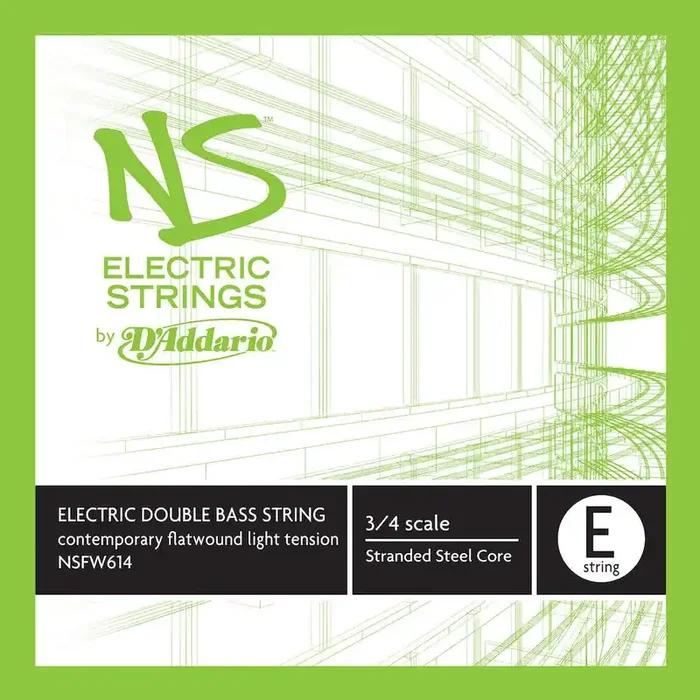 D‘Addario NS Electric Contemporary Bass Single E String, 3/4 Scale, Medium Tension