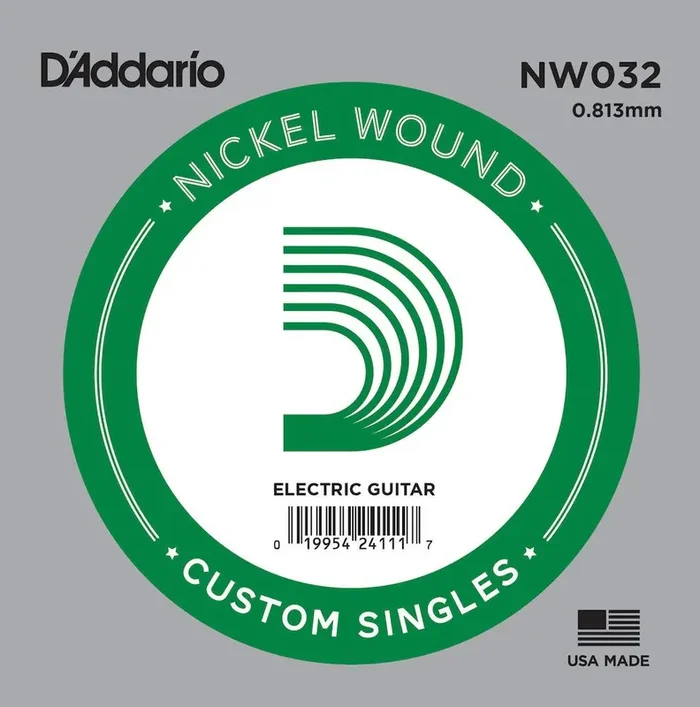 D‘Addario NW032 Nickel Wound Electric Guitar Single String, .032