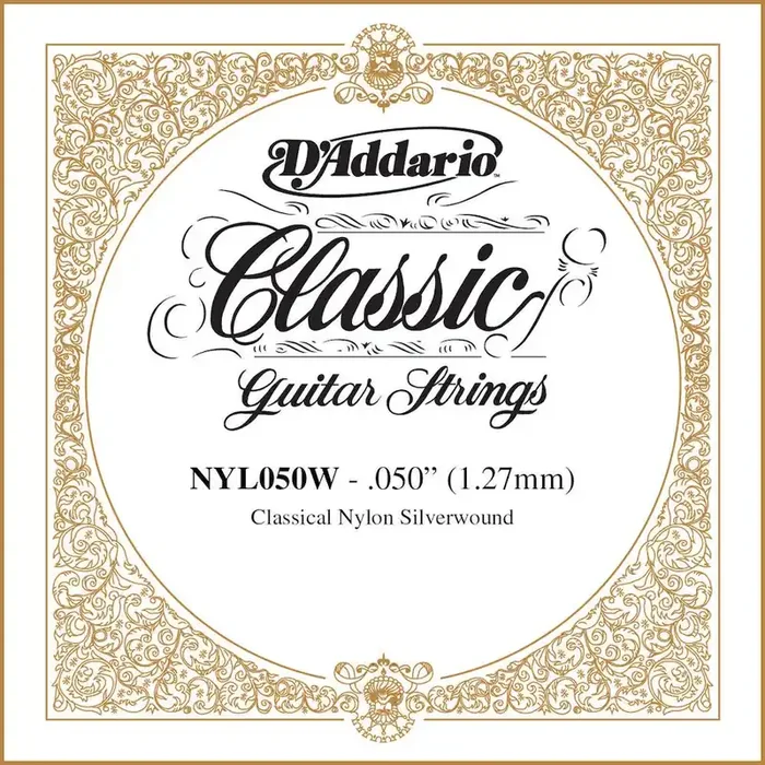 D‘Addario NYL050W Silver-plated Copper Classical Single String, .050
