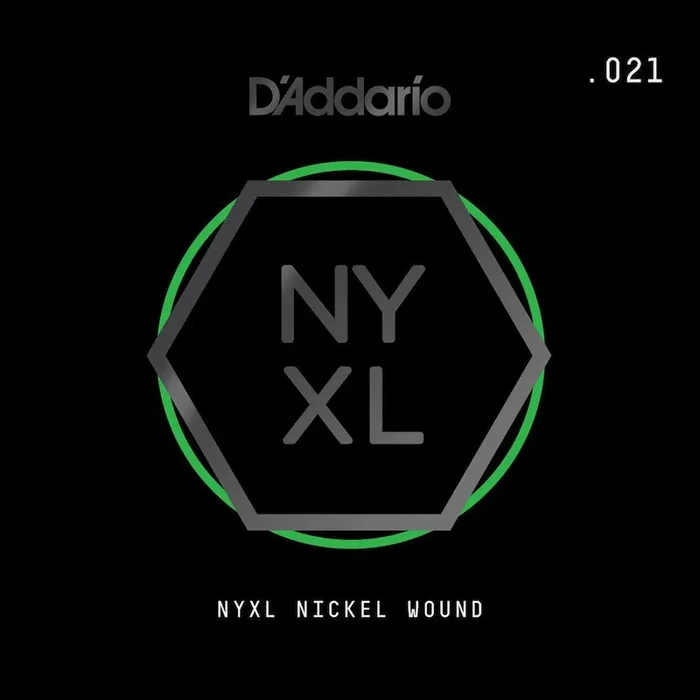 D‘Addario NYNW021 NYXL Nickel Wound Electric Guitar Single String, .021