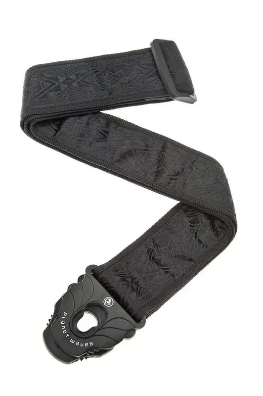 D‘Addario Planet Lock Guitar Strap, Black Satin