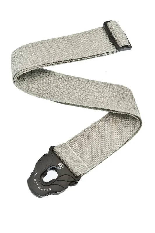D‘Addario Planet Lock Guitar Strap, Polypropylene, Silver