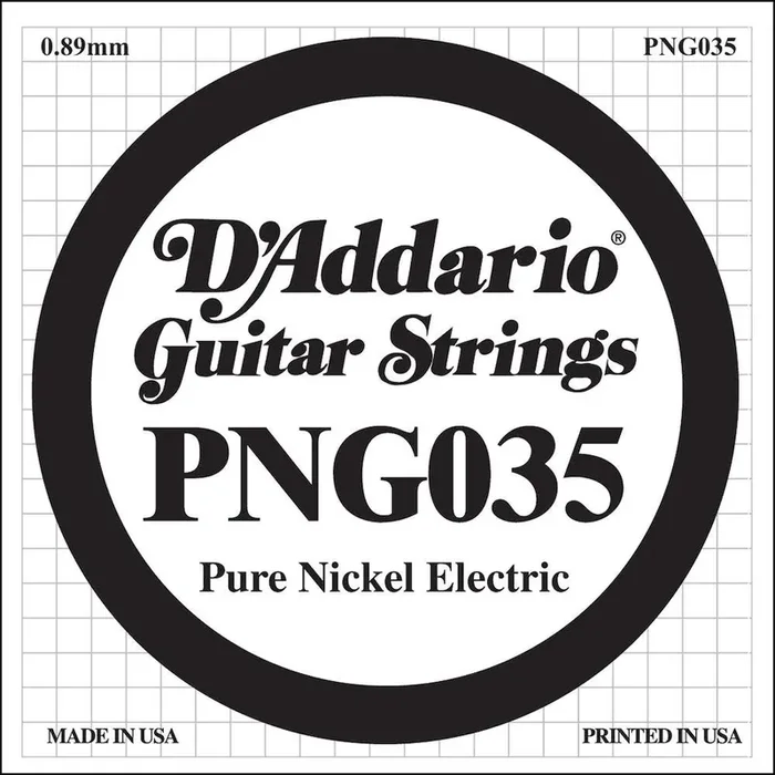 D‘Addario PNG035 Pure Nickel Electric Guitar Single String, .035