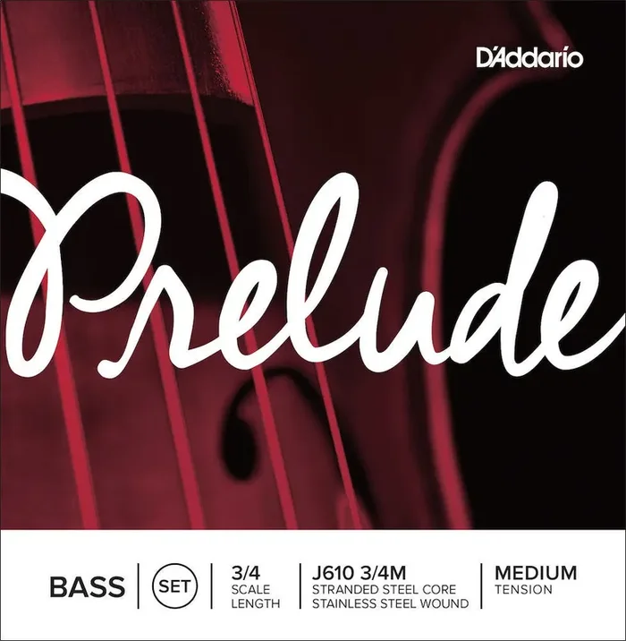 D‘Addario Prelude Bass String Set, 3/4 Scale, Medium Tension