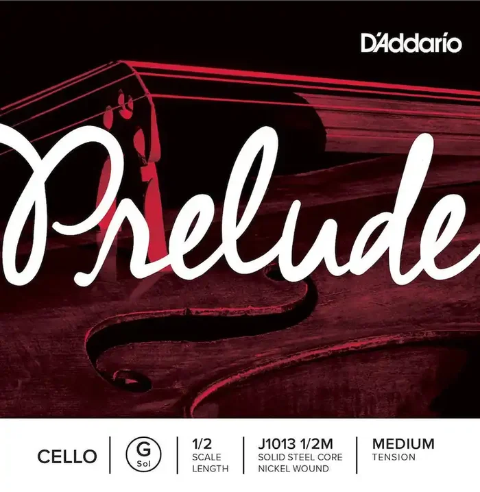 D‘Addario Prelude Cello Single G String, 1/2 Scale, Medium Tension