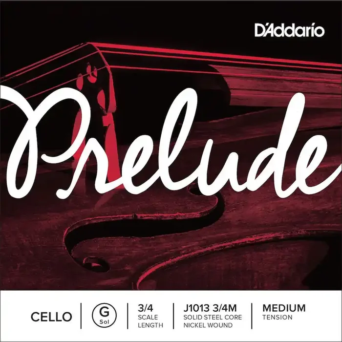 D‘Addario Prelude Cello Single G String, 3/4 Scale, Medium Tension