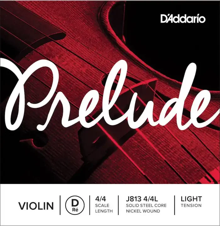 D‘Addario Prelude Violin Single D String, 4/4 Scale, Light Tension
