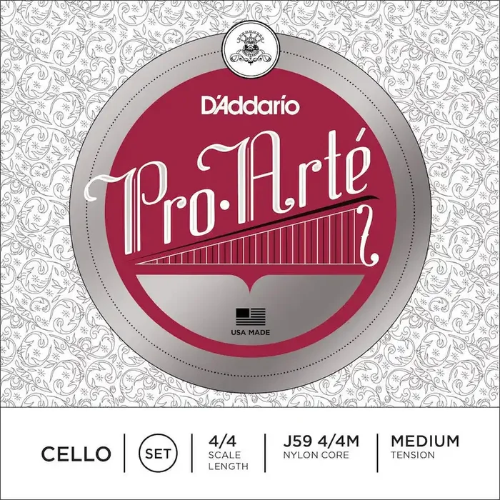 D‘Addario Pro-Arte Cello String Set, 4/4 Scale, Medium Tension