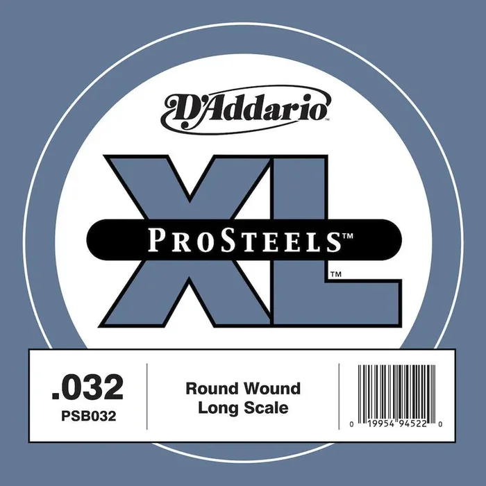 D‘Addario PSB032 ProSteels Bass Guitar Single String, Long Scale, .032