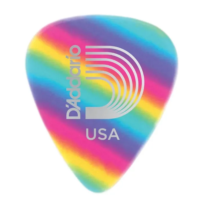 D‘Addario Rainbow Celluloid Guitar Picks 100 pack, Extra Heavy