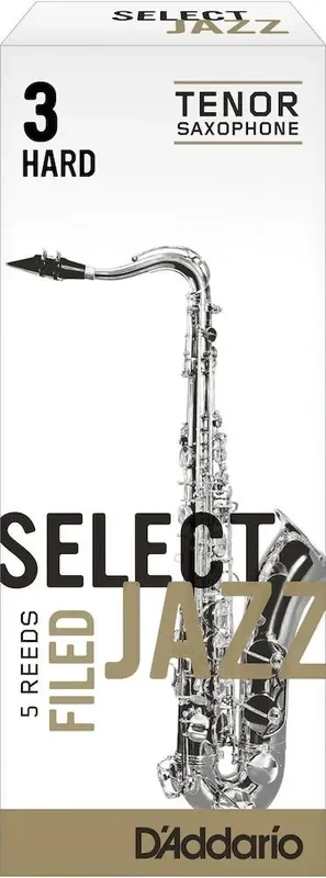 D‘Addario Select Jazz Filed Tenor Saxophone Reeds, Strength 3 Hard, 5-pack