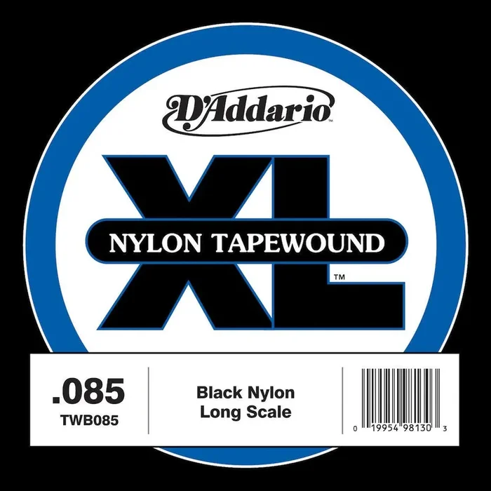 D‘Addario TWB085 Nylon Tape Wound Bass Guitar Single String, .085