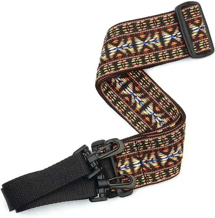 D‘Addario Woven Banjo Strap, Hootenanny, Yellow and Brown