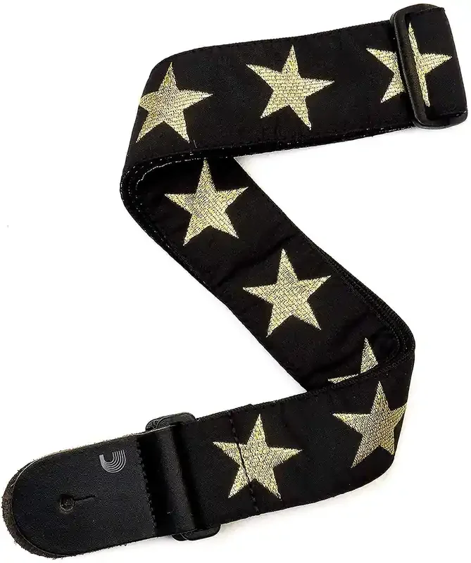 D‘Addario Woven Guitar Strap, Gold Star