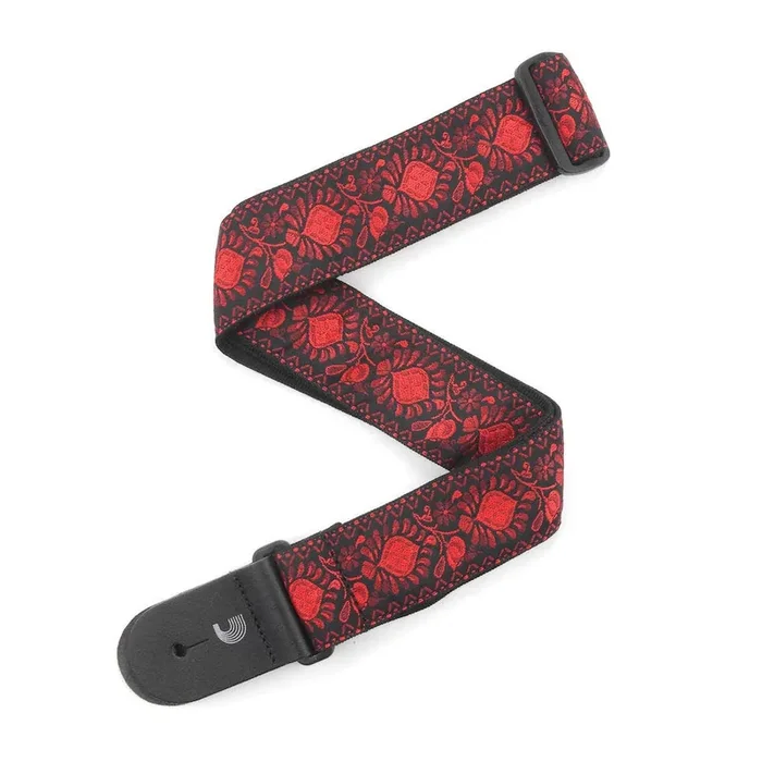 D‘Addario Woven Guitar Strap, Monterey 2, Dark Red