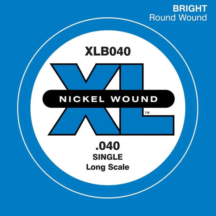 D‘Addario XLB040 Nickel Wound Bass Guitar Single String, Long Scale, .040