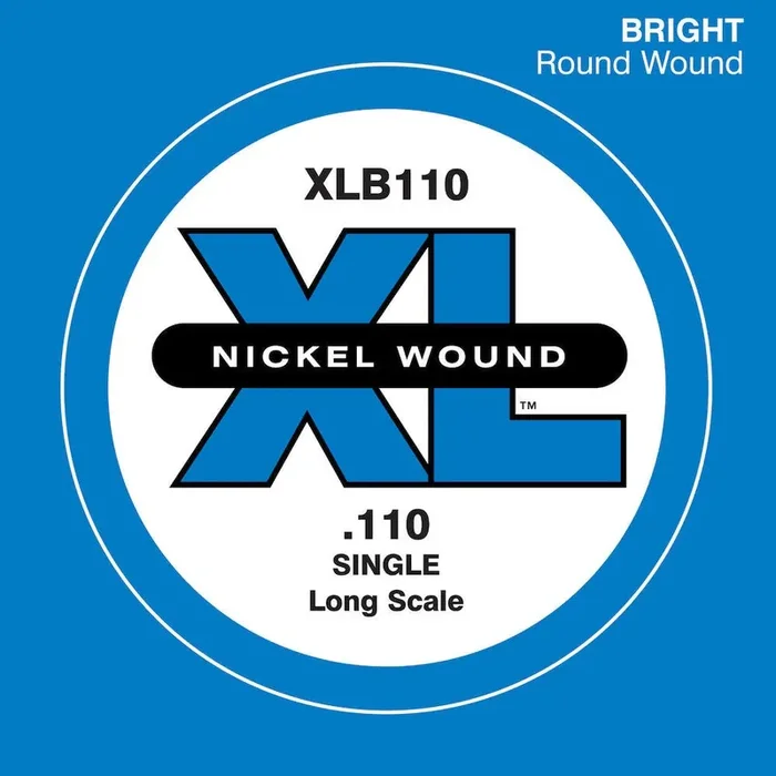 D‘Addario XLB110 Nickel Wound Bass Guitar Single String, Long Scale, .110