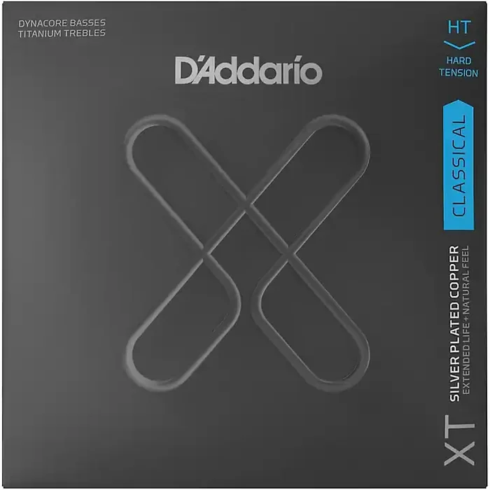 D‘Addario XT Silver-Plated Copper Classical Guitar Strings, Dynacore Titanium, Hard Tension, 29-46w Guitar Center